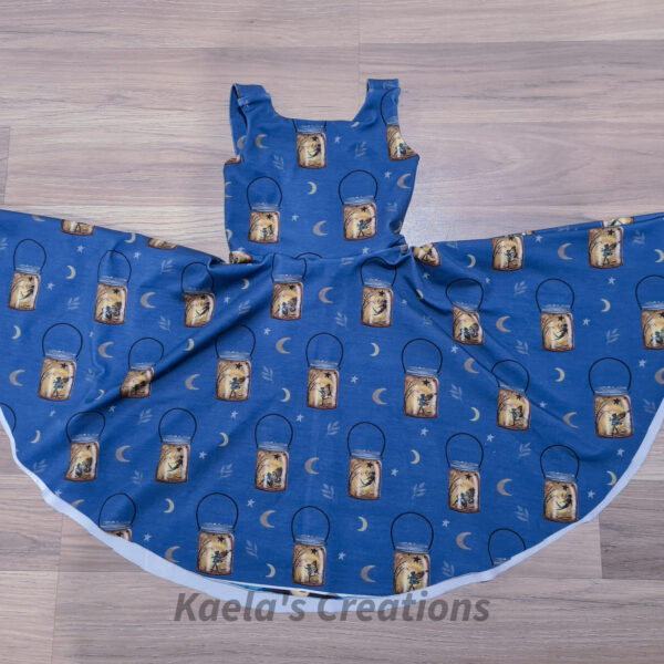 Dress - Grow With Me size 1-3 - Full Circle skirt - Fairy Lanterns