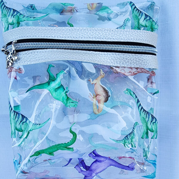 Clear Vinyl Pouch - Dinos - Pearl