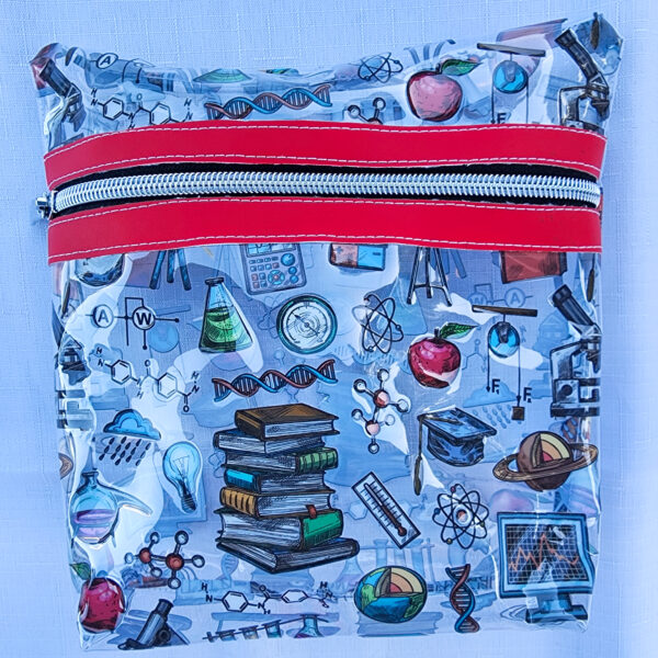 Clear Vinyl Pouch - Science - Red