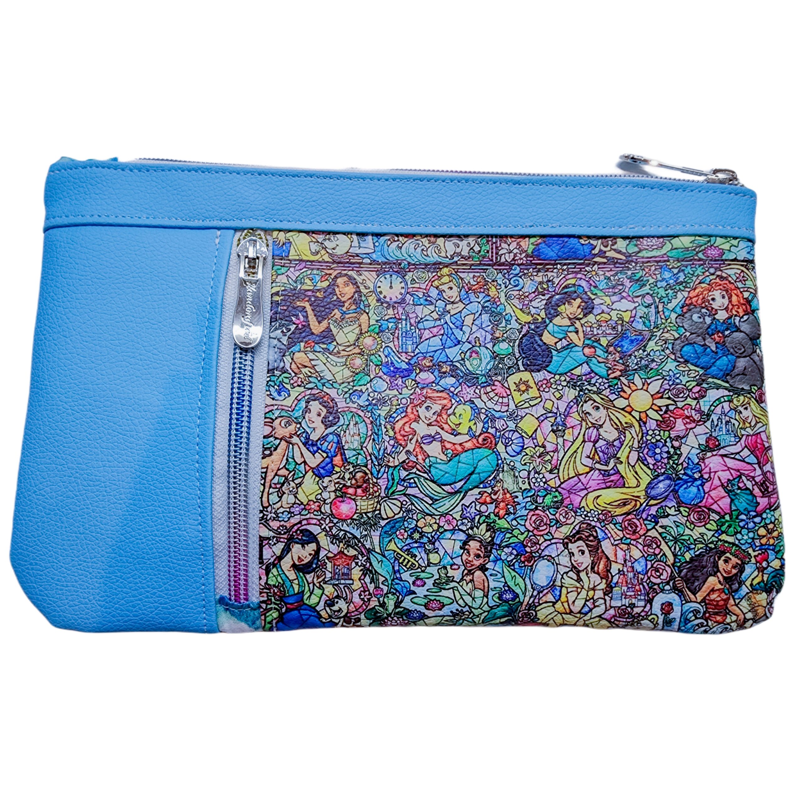 Zippy Clutch - Blue Princesses