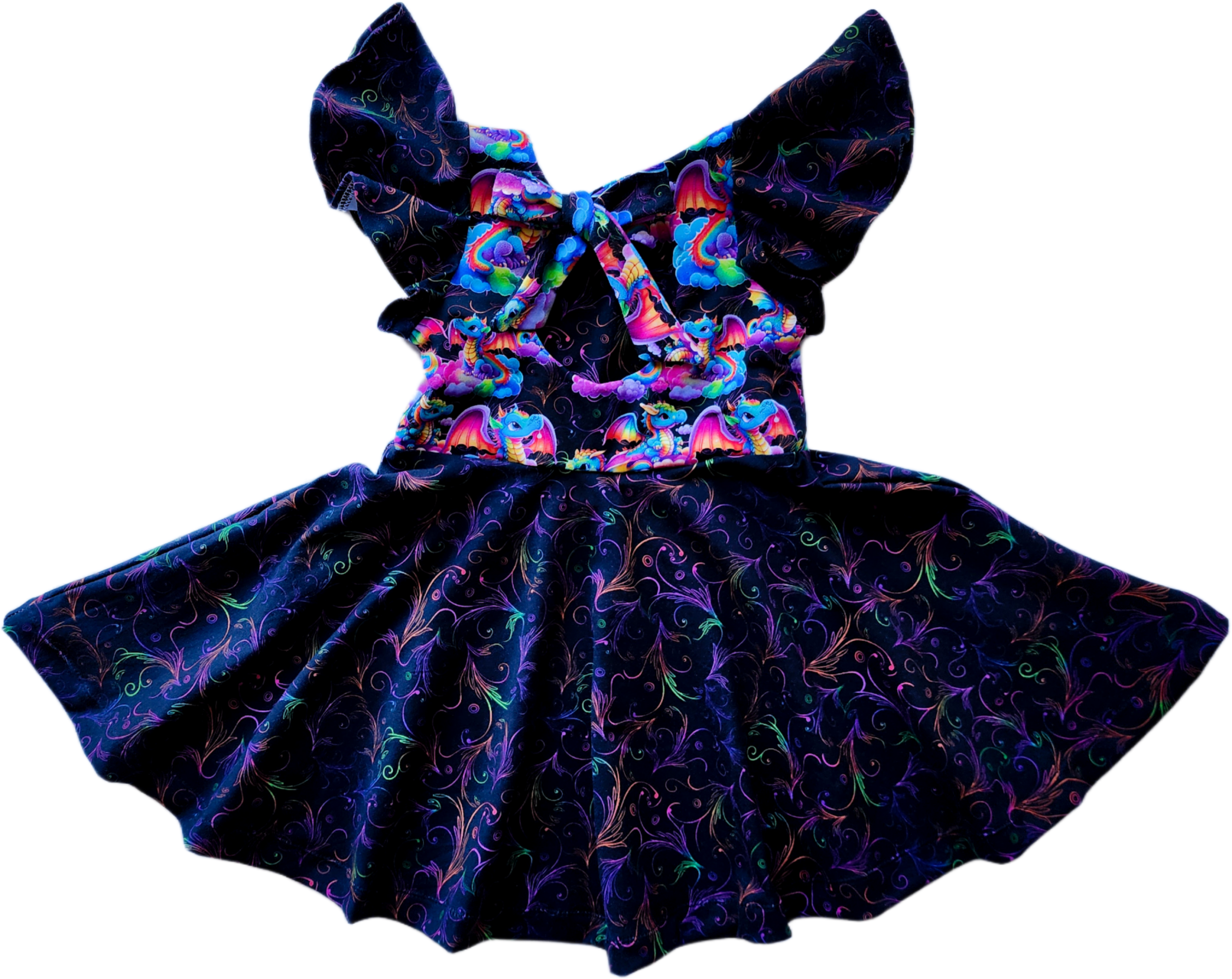 Size 3 Dress - Tie back - Full Circle - Dragon bodice - Image 2
