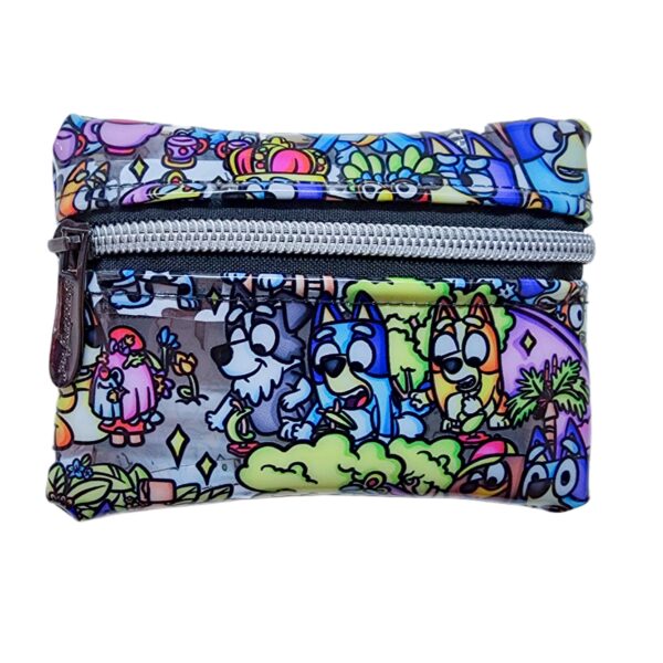 Bubblegum pouch - Blue Dog Clear Vinyl