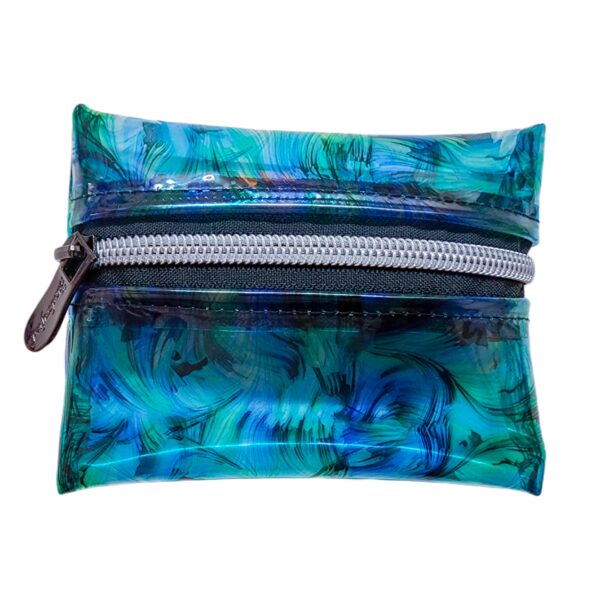 Bubblegum pouch - Blue Smoke Clear Vinyl