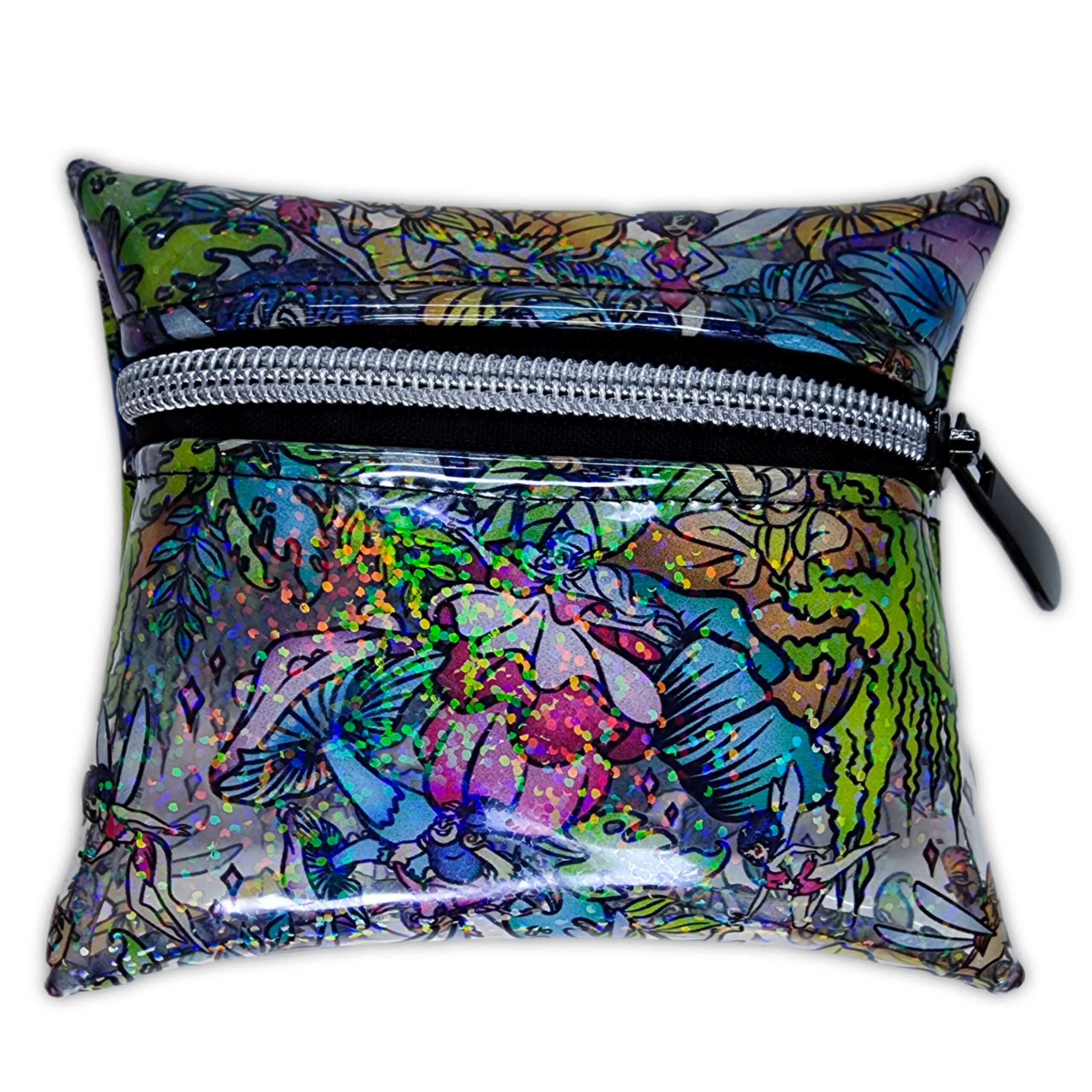 Bubblegum pouch - Fern Gully Holo Clear Vinyl