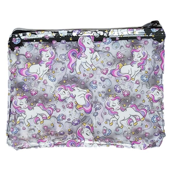 Clear Vinyl Pencil Case - Unicorns