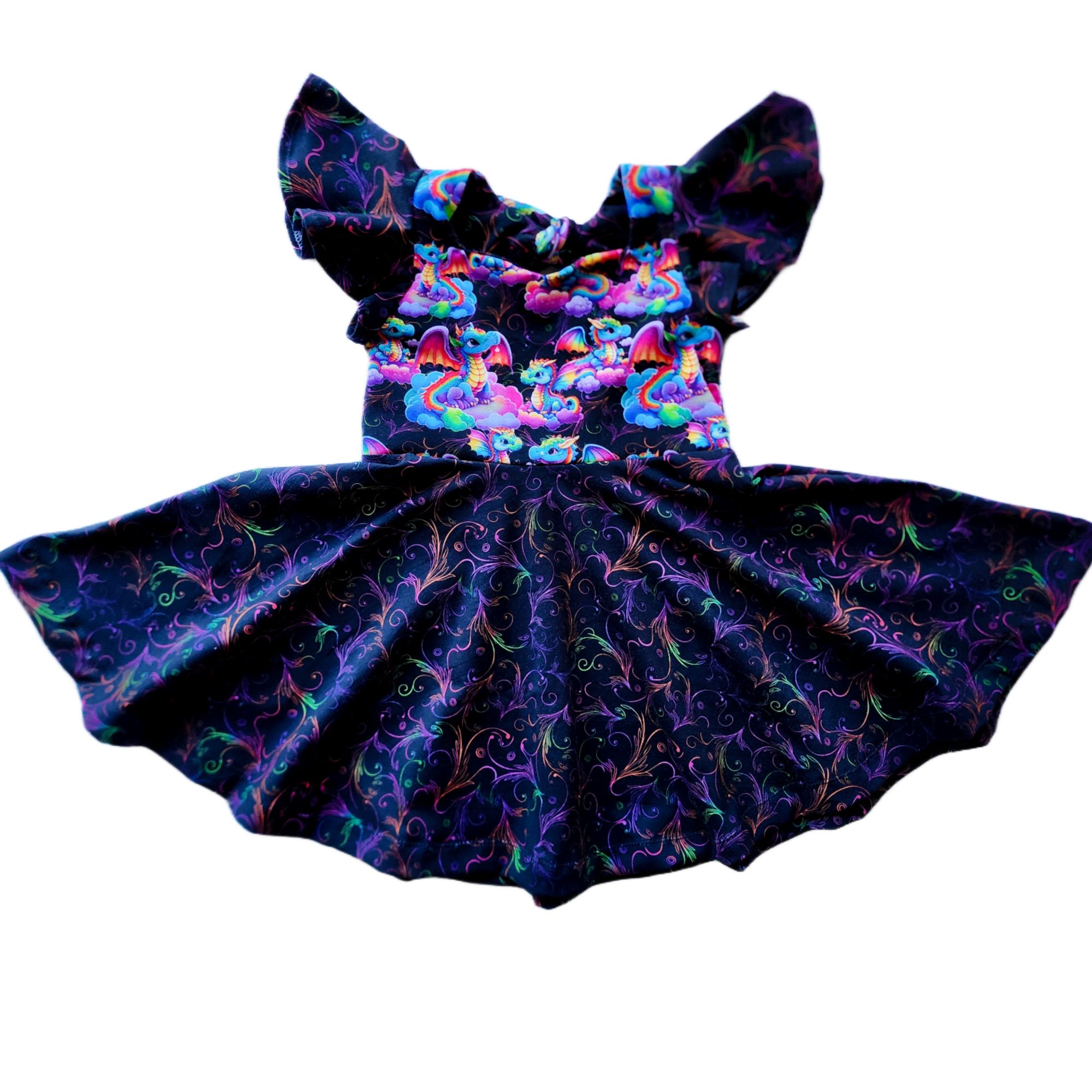 Size 3 Dress - Tie back - Full Circle - Dragon bodice