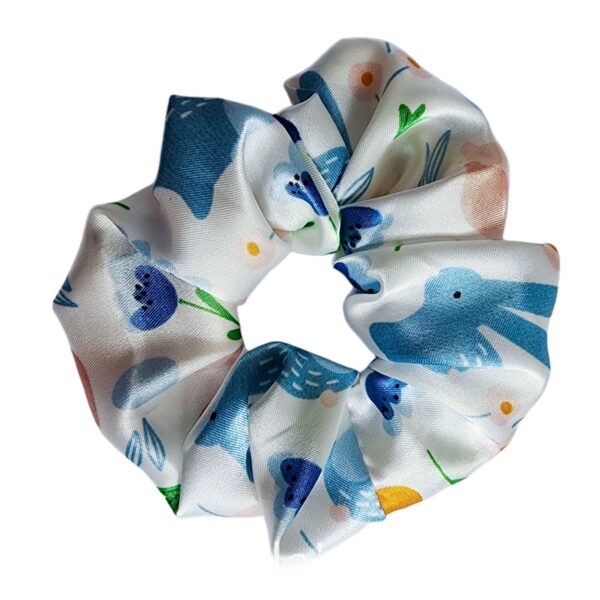 Scrunchie - Ivory Bunnies Satin