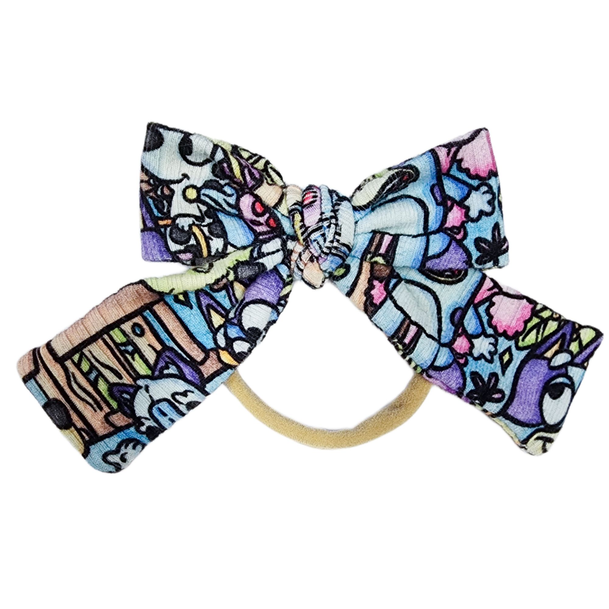Hair Bow - Soft baby headband - Bluey