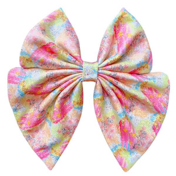 Hair Bow - Large - Pastel Strokes
