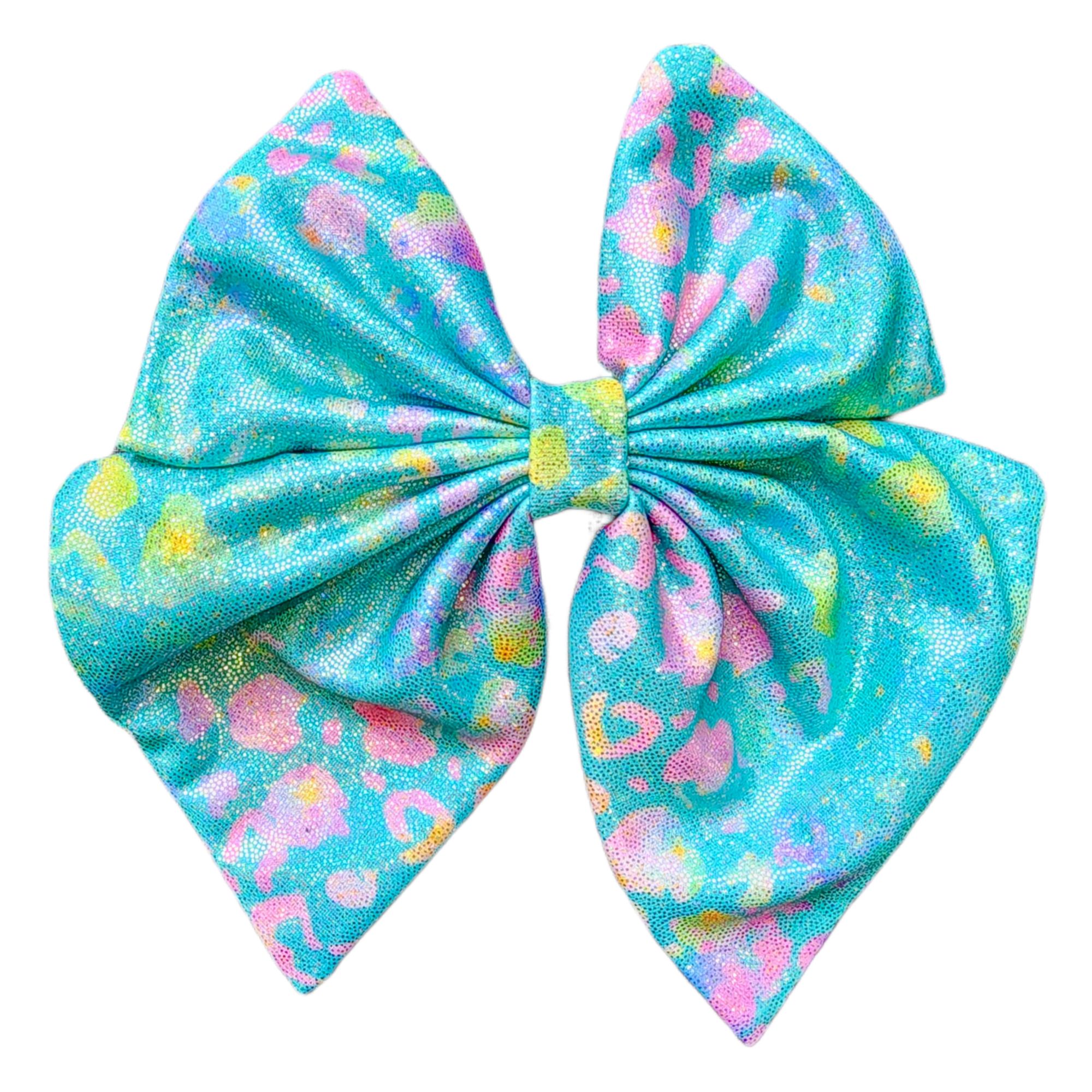 Hair Bow - Large - Animal Green