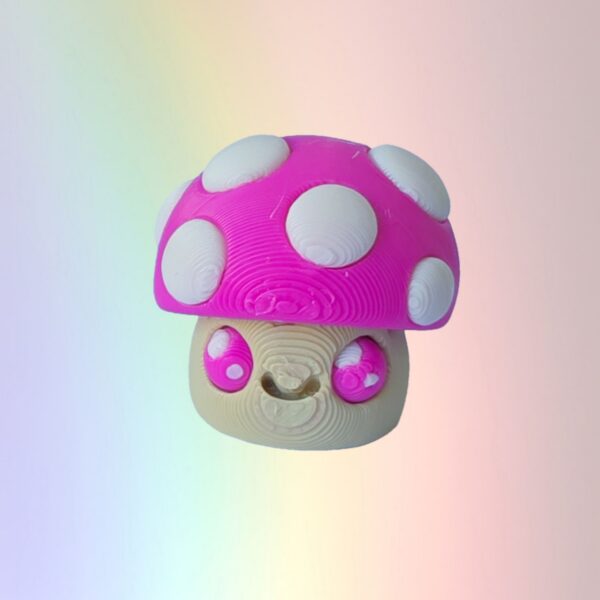 Mushroom Face Pink - Custom Bookcase Clicker