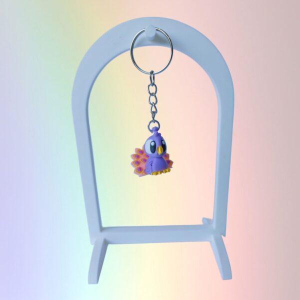Keychain Articulated Peacock Pink/Purple