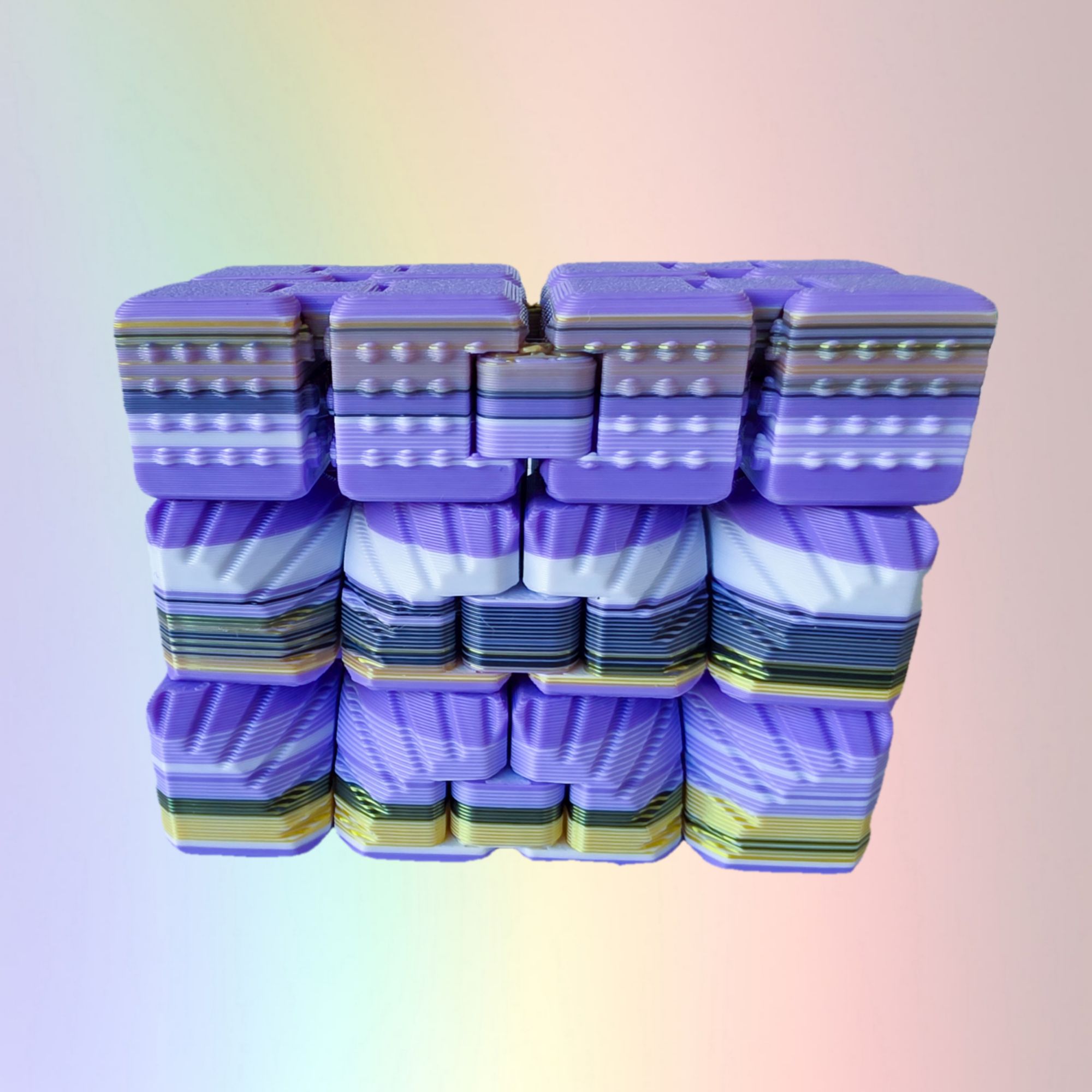 Fidget Infinity Cube - Purple/Black/White/Gold (Random pick)