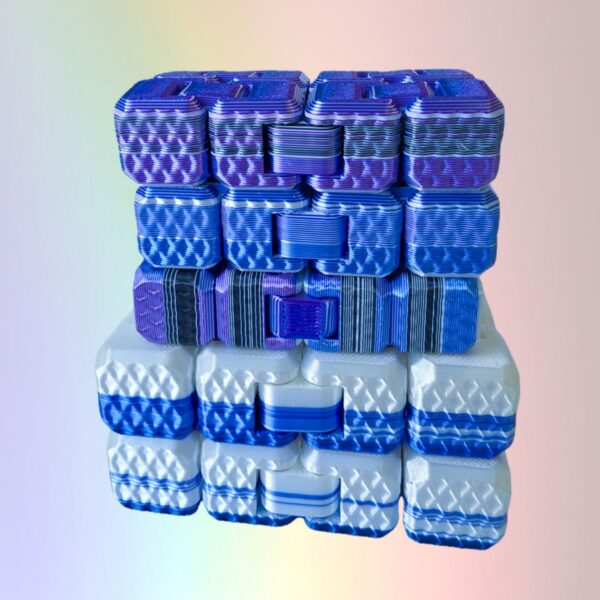 Fidget Infinity Cube - Purple/Blue/Black/White (Random pick)