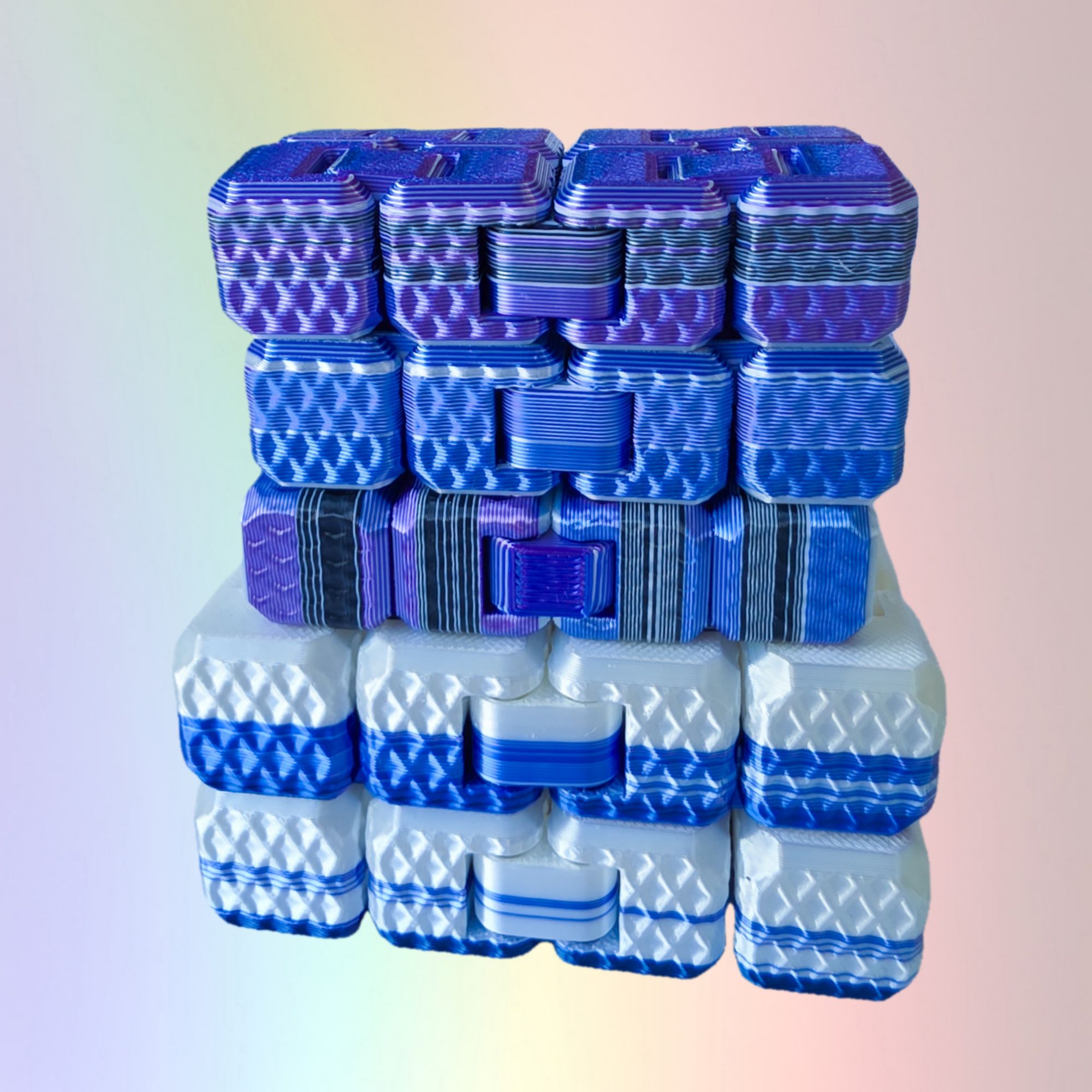Fidget Infinity Cube - Purple/Blue/Black/White (Random pick)
