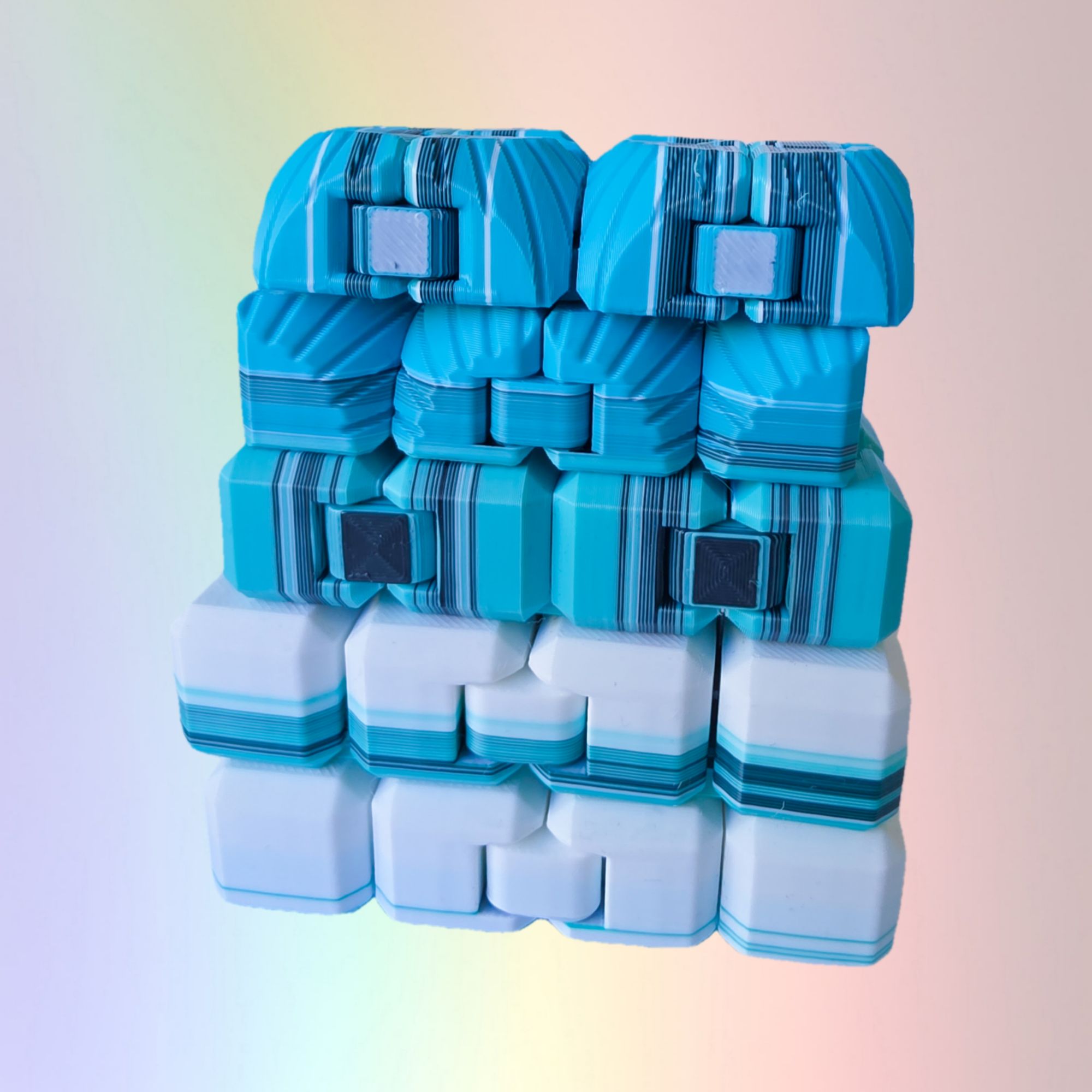 Fidget Infinity Cube - Blue/Black/White (Random pick)