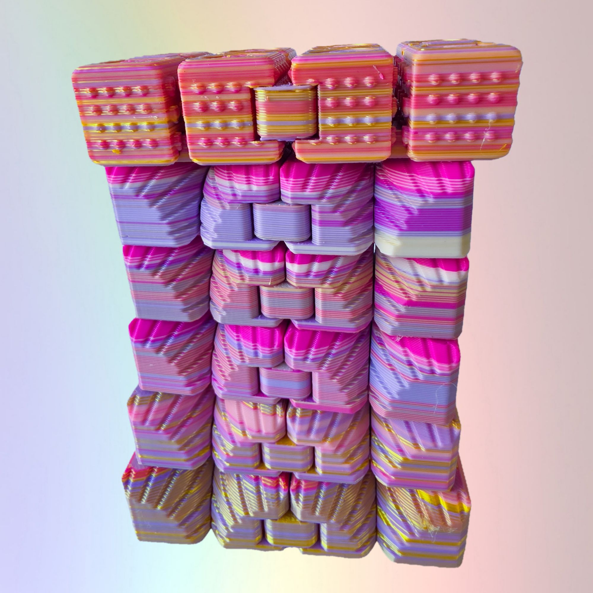 Fidget Infinity Cube - Pink/Purple/Gold/White (Random pick)
