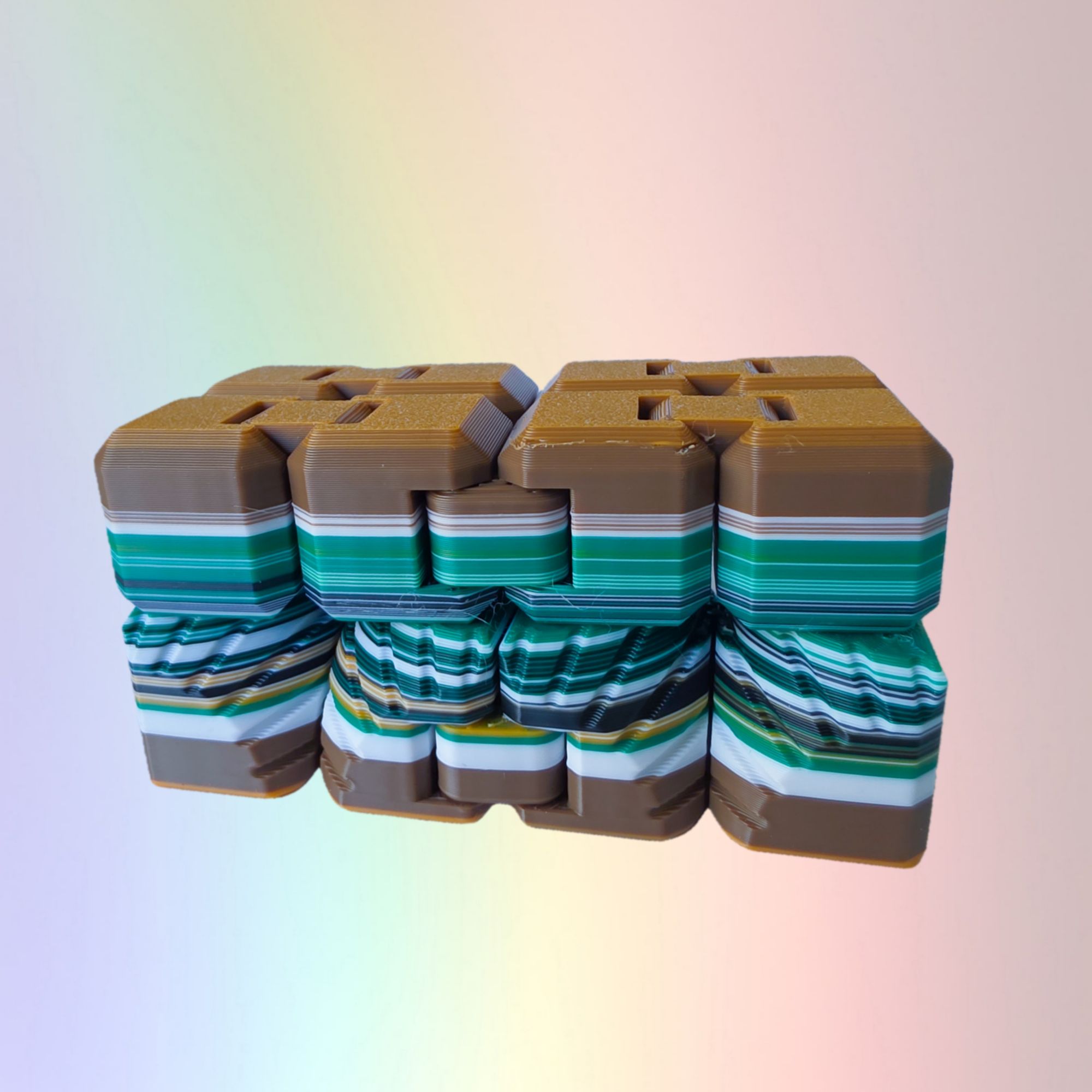 Fidget Infinity Cube - Yellow/Green/Brown (Random pick)