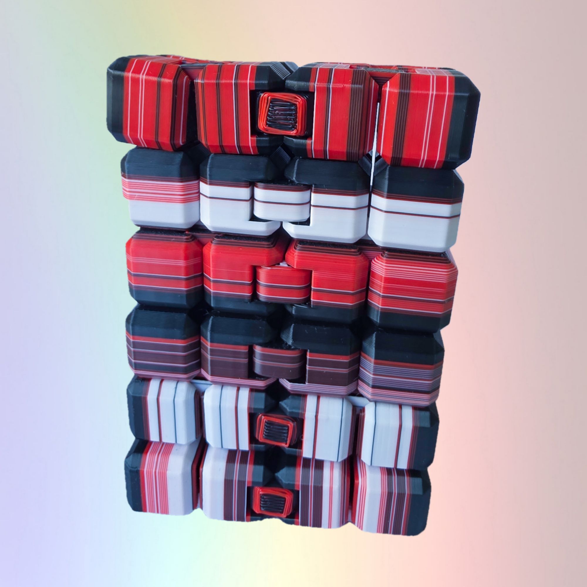 Fidget Infinity Cube - Black/White/Red (Random pick)