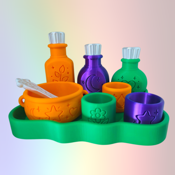 Sensory Potion - Orange, Green, Silk dual purple/blue | MADE TO ORDER